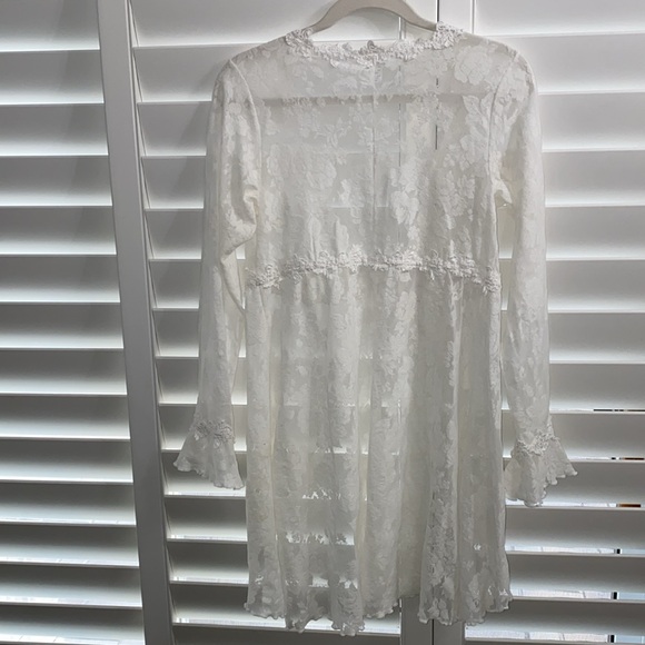 CLAIRE PETTIBONE BLOSSOM 2 size large lace intimates heirloom lingerie Robe - Picture 8 of 14